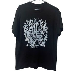 Gildan Shirt Men Large Black Death Soul Lightweight Casual Short Sleeve Tee‎